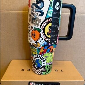 HydroJug Sticker Design Tumbler with Black Handle